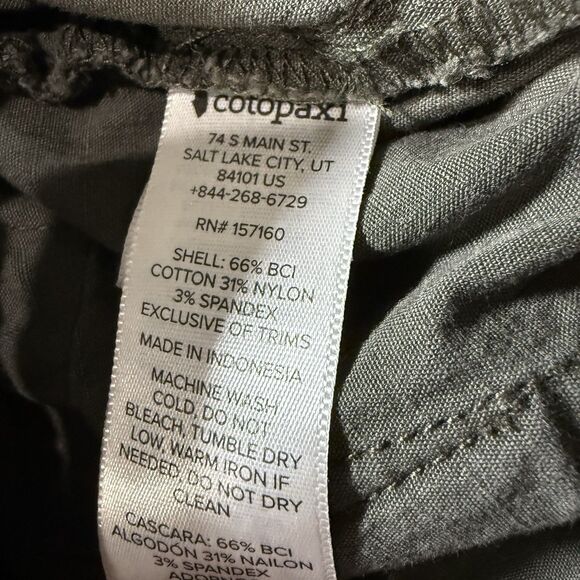 Cotopaxi Salto Ripstop Pant Women’s Olive Green Size L Hiking Outdoors Camping - Picture 9 of 9